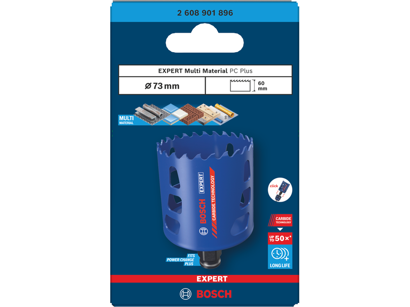 Žaga za izrezovanje lukenj Bosch EXPERT Multi Material Power Change Plus, 2608901896